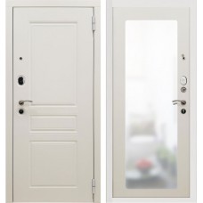 Дверь мет. SD Prof-10 Троя белая большое зеркало Белый
