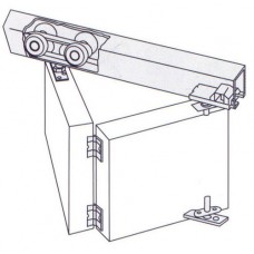 Механизм для складной однопольной двери: 3 петли, 2 втулки, 1 ролик, направляющая 910 мм